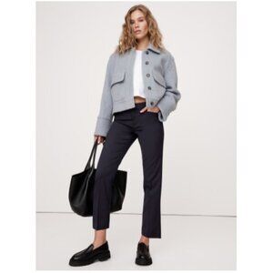 Banana Republic Navy Blue Siena Slim Italian Wool Size 2 PETITE Pant MSRP $150